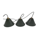 Enameled sheet metal pendant lights