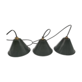 Enameled sheet metal pendant lights