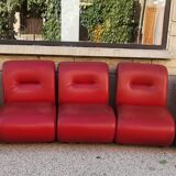 Suite of 5 vintage modular armchairs 60s