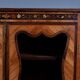 Showcase in precious wood marquetry, Louis XV Transition style.