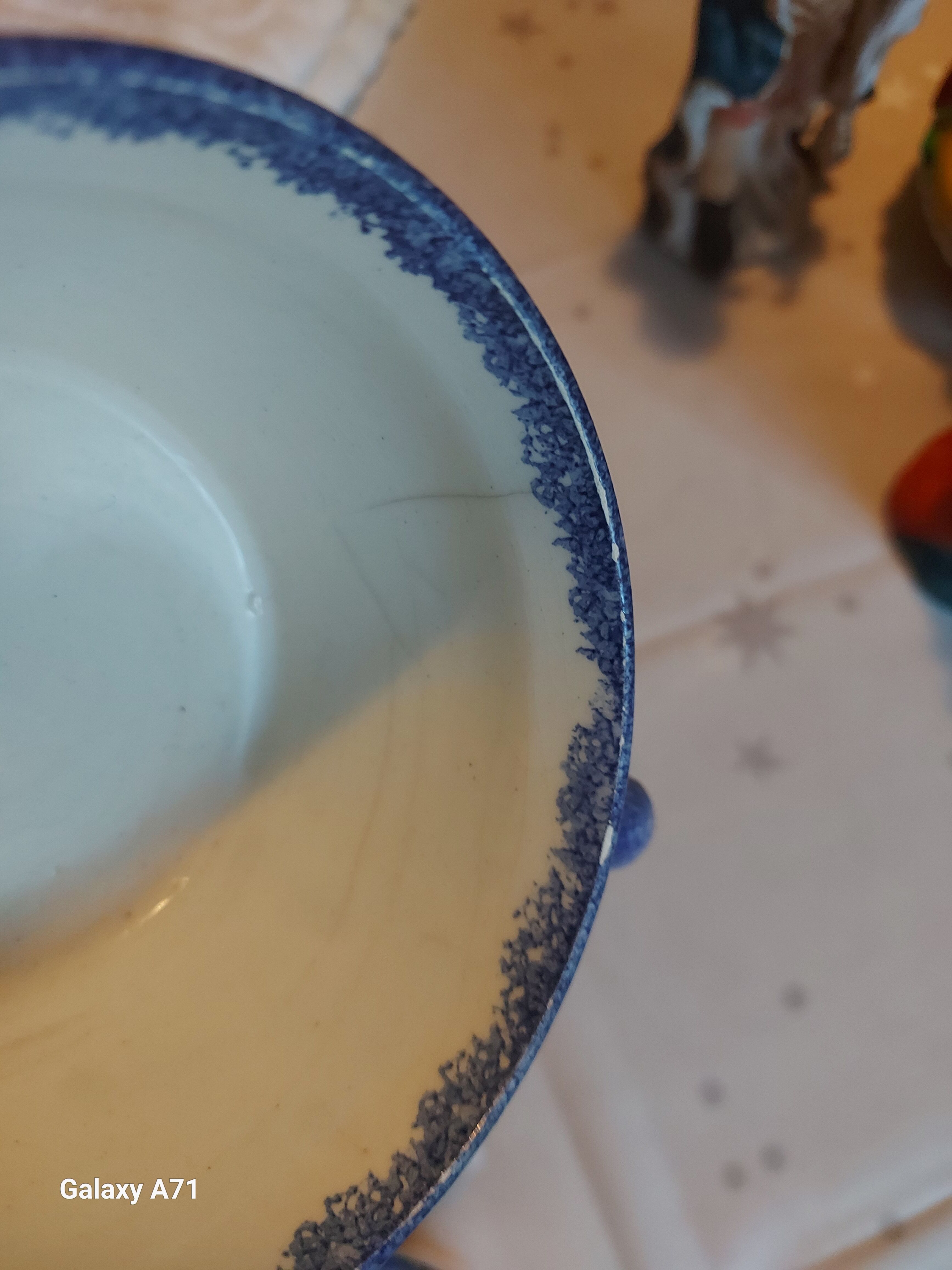 Antique duo cups Quimper signed CB