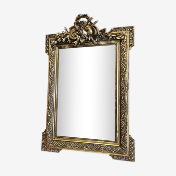 golden mirror with musical instruments (small model)