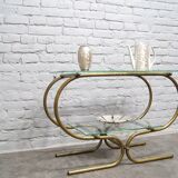 Bauhaus Tubular Brass Side Table, 1930s