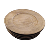 5 solid wooden plates