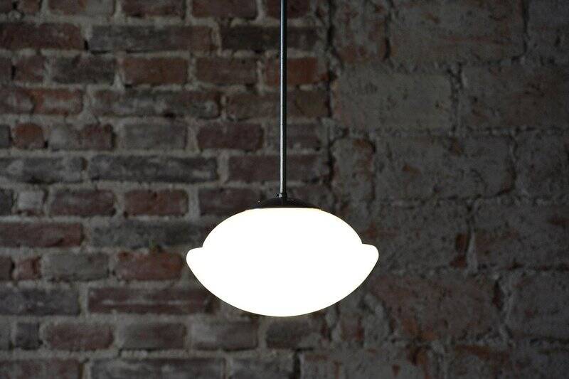 Art Deco Pendant Light in Chrome by Napako, Czech, 1930s