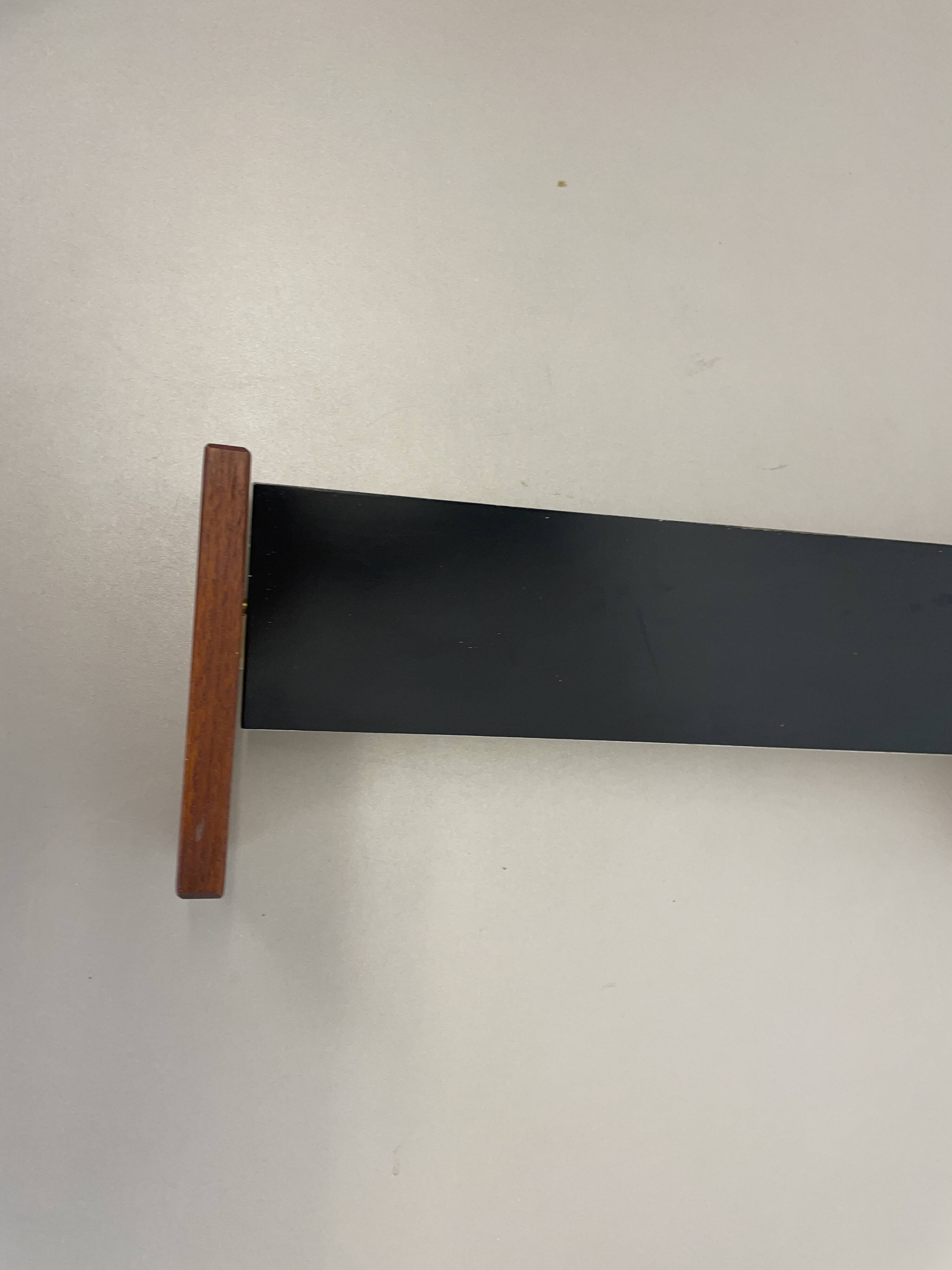cubic Large 38cm Teak and Metal adjustable wall light element, Germany 1950s