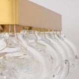 Extra-large glass Tulip chandelier by Kaiser, Germany, 1960s.