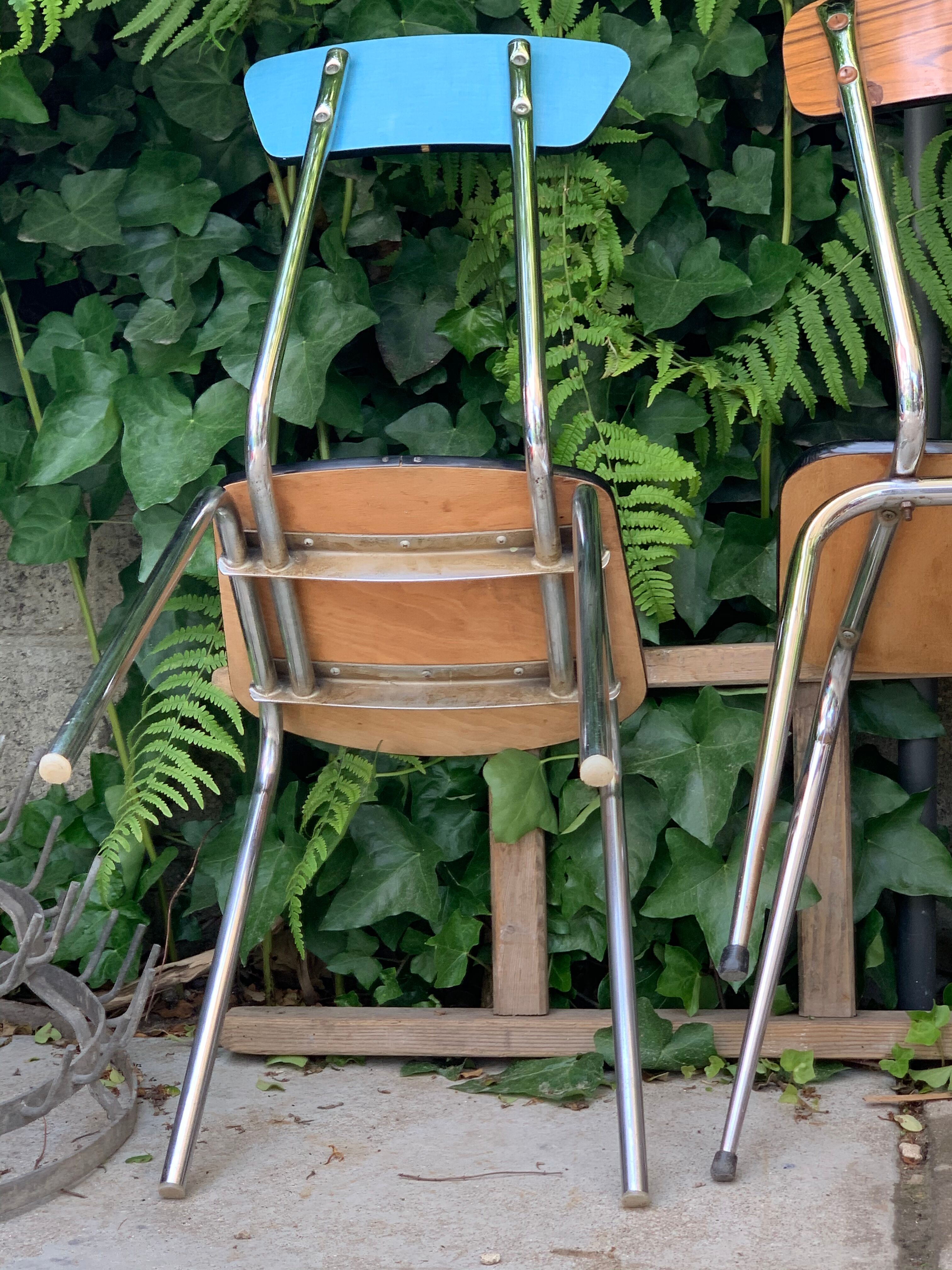 Mismatched formica chairs
