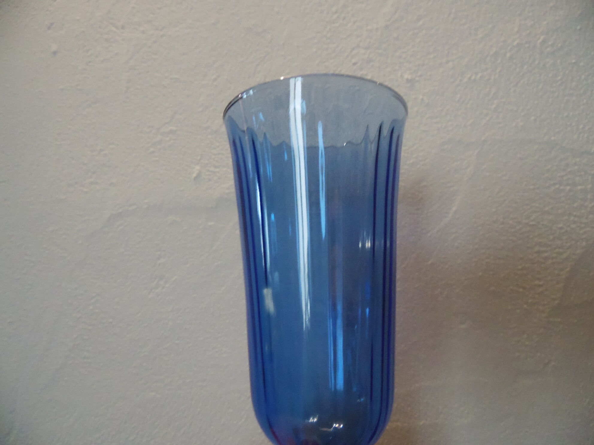 5 navy blue champagne flutes