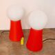 A pair of 1970s Space Age lamps | glass + plastic | E14 | vintage design