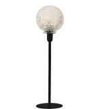 Table lamp with an antique textured glass globe