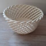 Woven ceramic basket