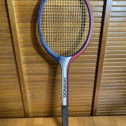 Vintage DONNAY GLM 27 Wooden Tennis Racket + Sports Cover #E2