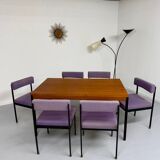 50s design wooden metal dining table or desk from Dieter Waeckerlin