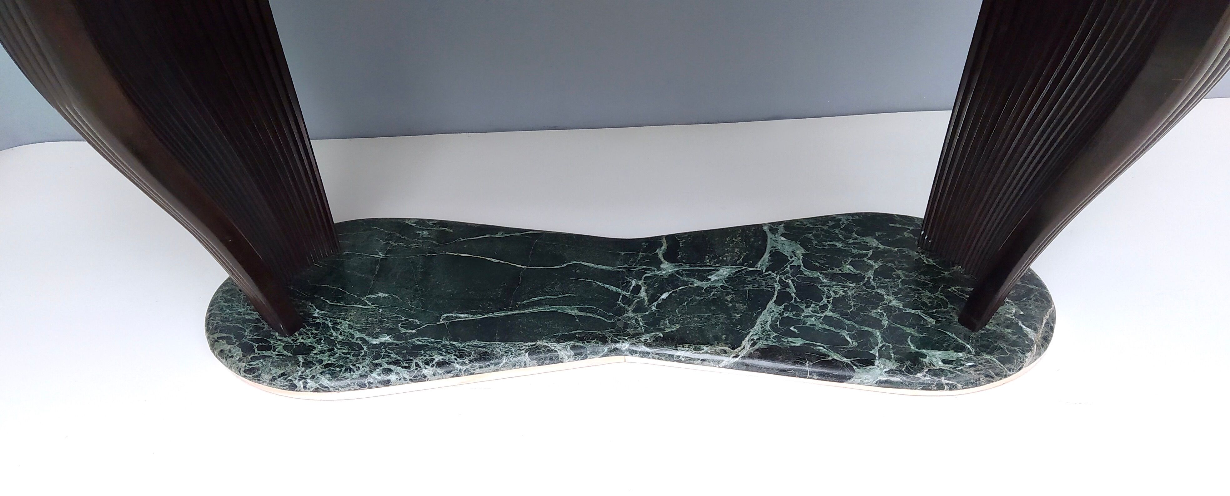Vintage Dining Table by Vittorio Dassi with Opaline Glass Top and Marble Base