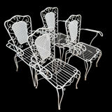 4 Provençal wrought iron armchairs from the 60s