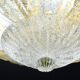 Petite vintage Italian Murano glass amber and transparent ceiling light