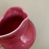 Petit pichet ou pot à lait ancien en céramique rose Vallauris