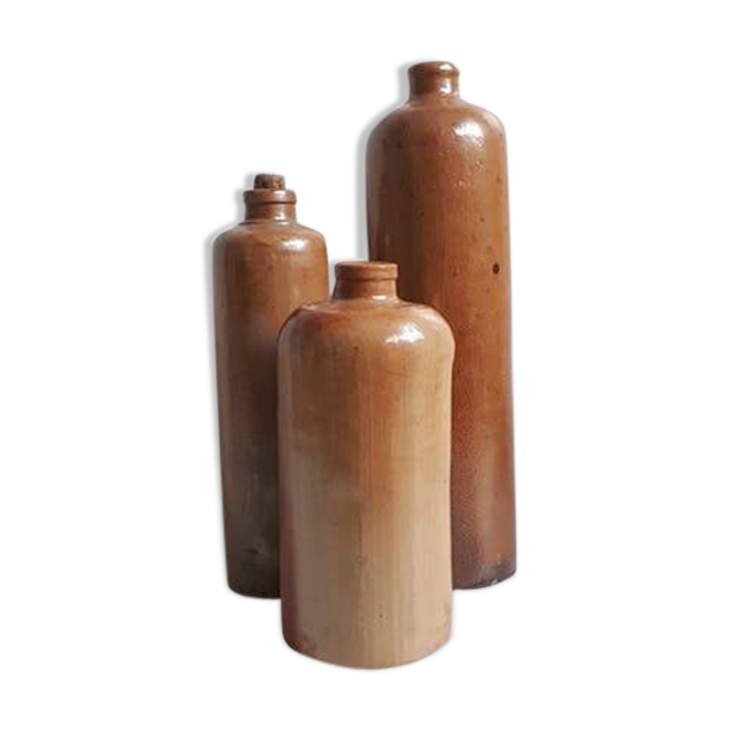 Lot of old sandstone bottles