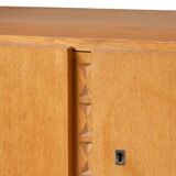 Oak and oak veneer sideboard. 1960s/70s.