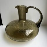 Glass decanter Biot 60s 70s