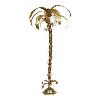 Brass palm tree floor lamp