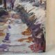 Oil on canvas, landscape under the snow, Jacques Wallart
