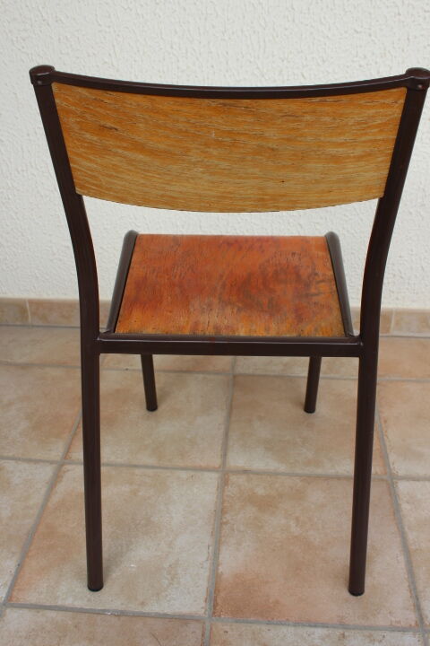 Lot de 4 chaises d'école Mullca 510 vintage