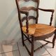 Fauteuil campagnard paillé
