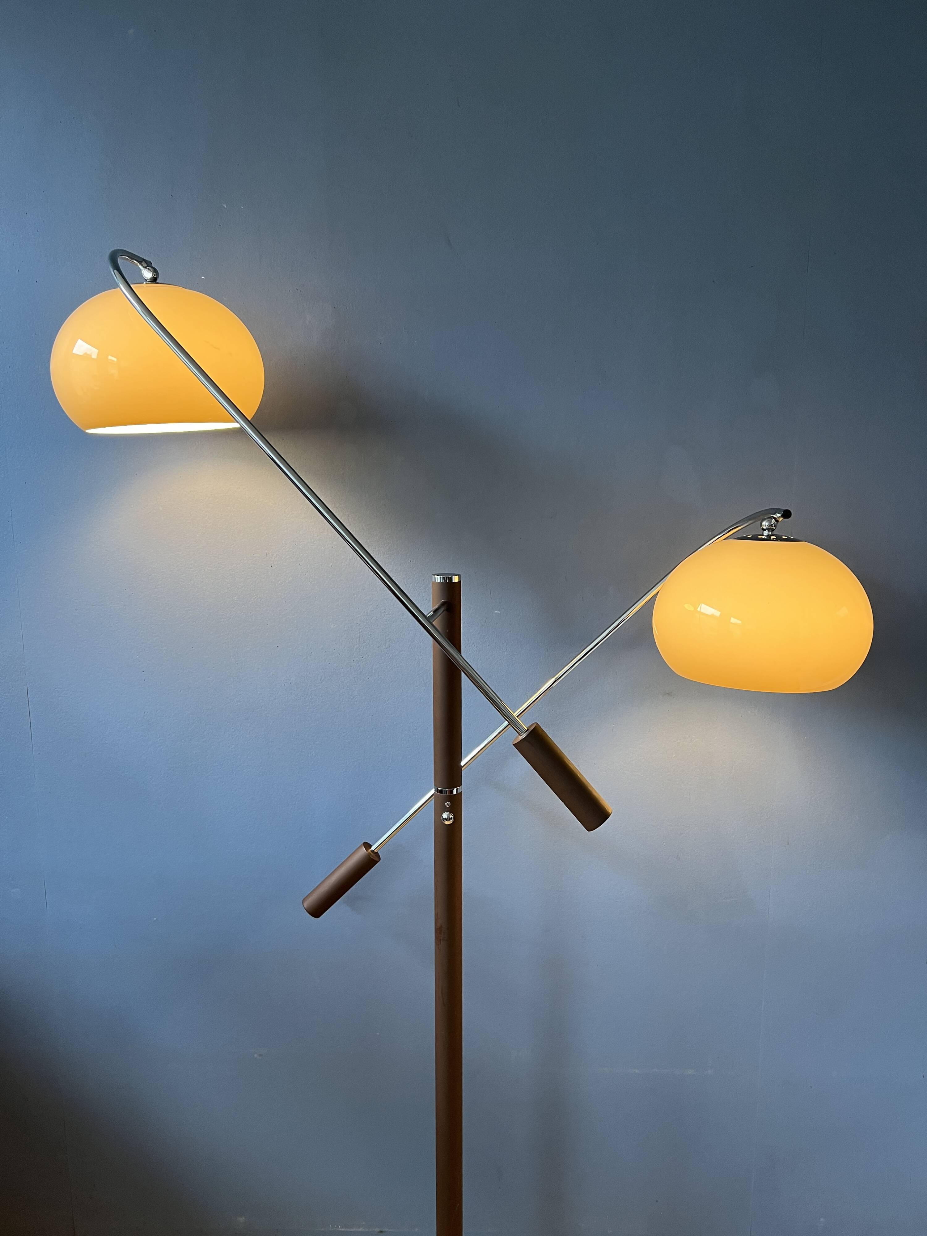 Vintage dijkstra mushroom swing arm space age floor lamp
