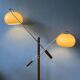 Vintage dijkstra mushroom swing arm space age floor lamp