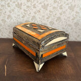 Miroir bois et verre piqué