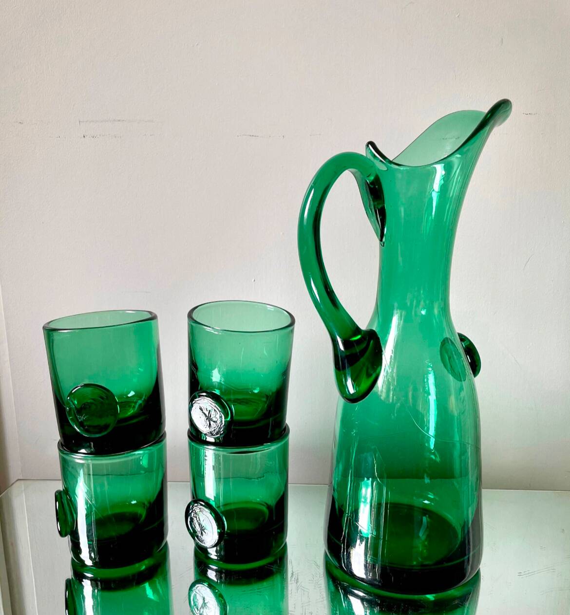 Lot of 5 Holmegaard vintage designed By Jacob E Ban
