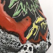 Enamelled ceramic vase Fat Lava, signed Pugi, numbered, circa 1950/1960