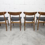 Set of 4 Farstrup Mobler chairs model 210 Danish Scandinavian 1960