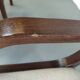 4 wooden and fabric chairs