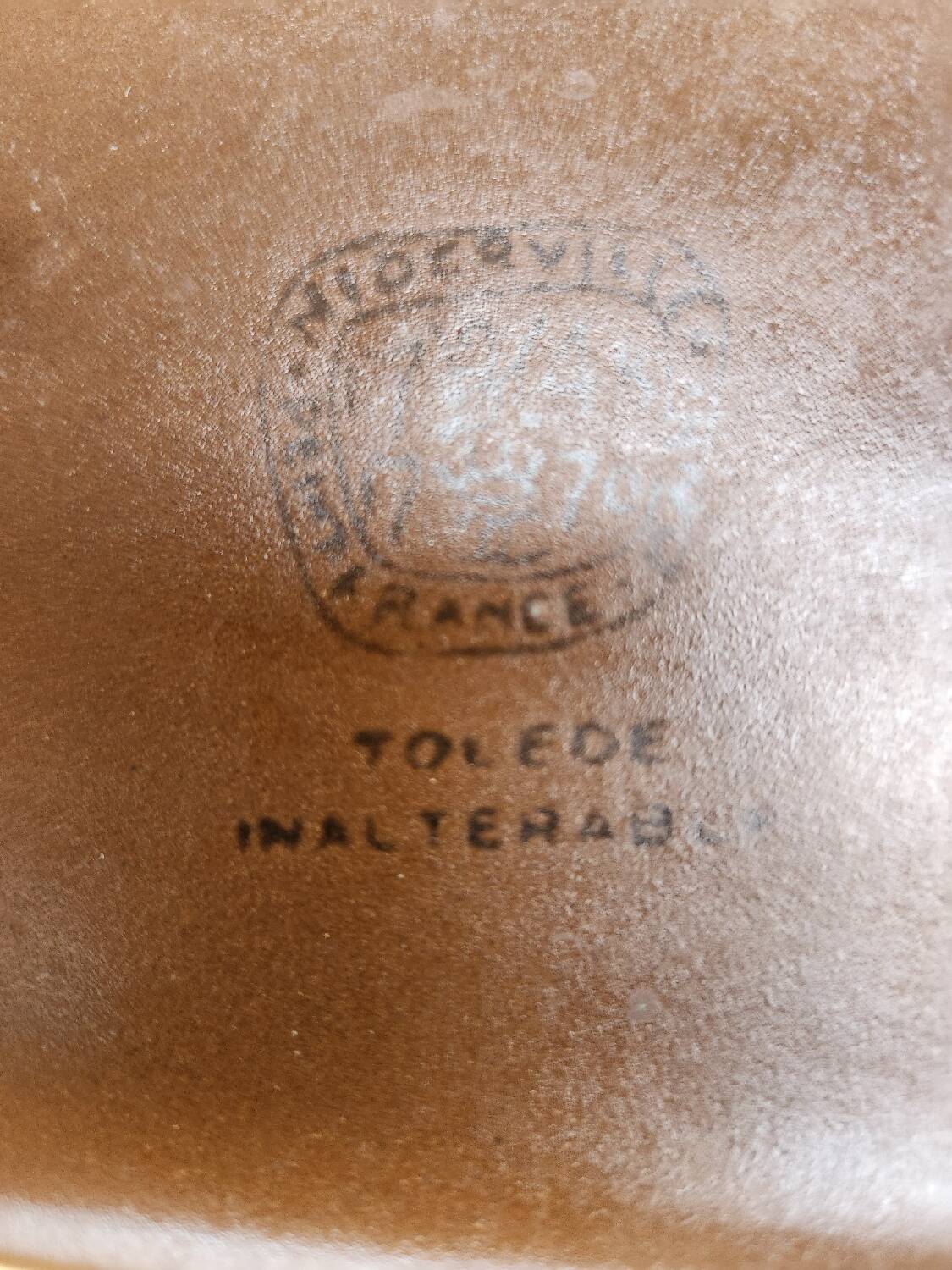 Plat en grès vintage ; Niderviller