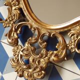 Louis XV style gilded wood mirror 45x80cm