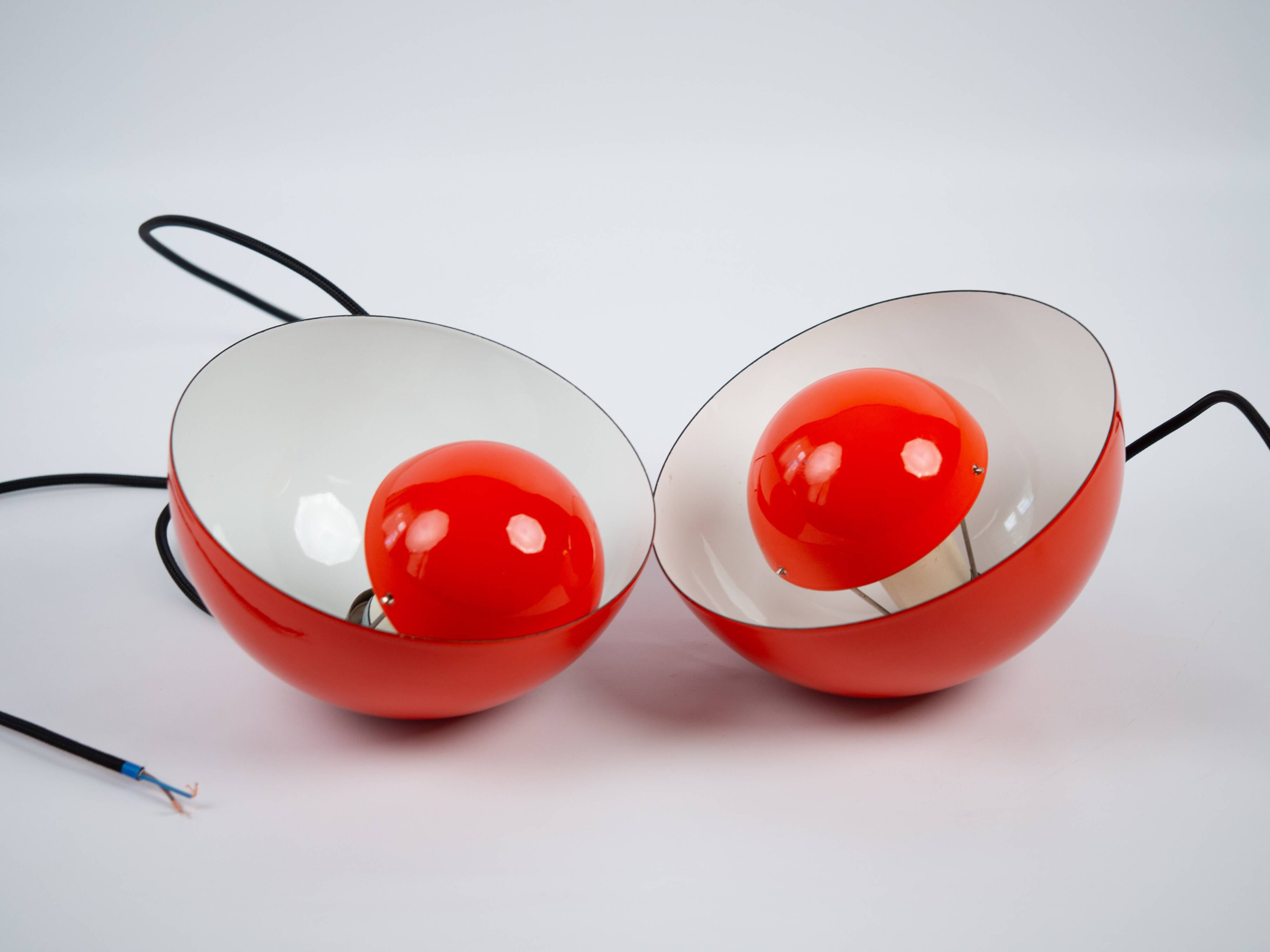 Paire de lampes vintage Flowerpot danoises par Verner Panton, Louis Poulsen 1968