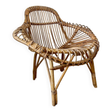 Vintage rattan armchair