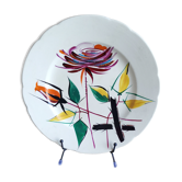 Assiette longwy des années 60 décoré à la main