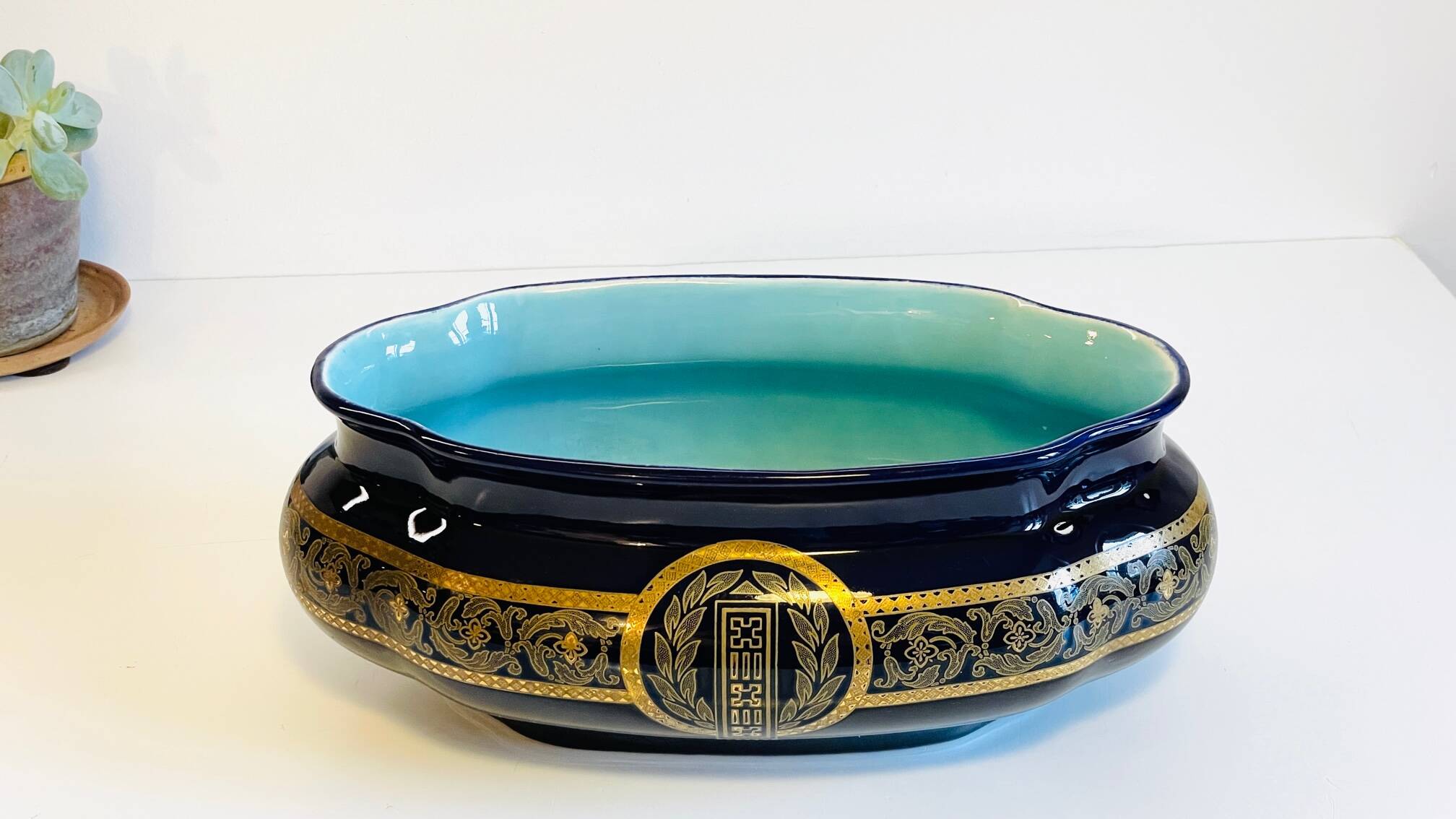 CACHE POT Ceramic SARREGUEMINES France