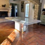 White Carrara marble table from the 70s