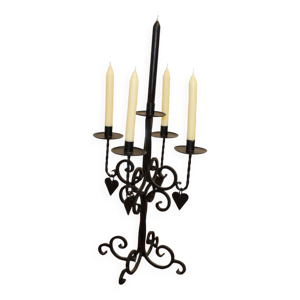 bougeoir noir 5 bougies