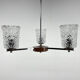 Vintage Chrome & Glass Chandelier, 1970's
