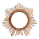 Old sun mirror 49 cm in rattan, star.