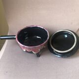 Flamed sandstone pan signed Gaubier