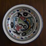 Multicolored fish pattern salad bowl