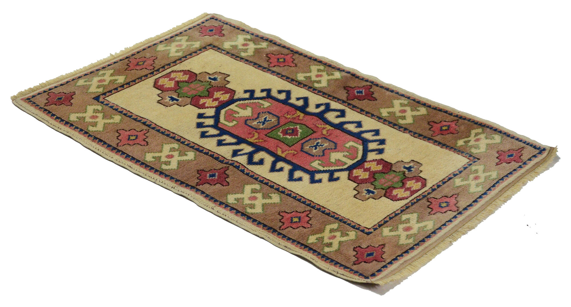 Anatolian handmade vintage rug 123 cm x 79 cm