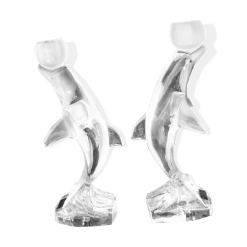 Pair of dolphins royal crystals made in france